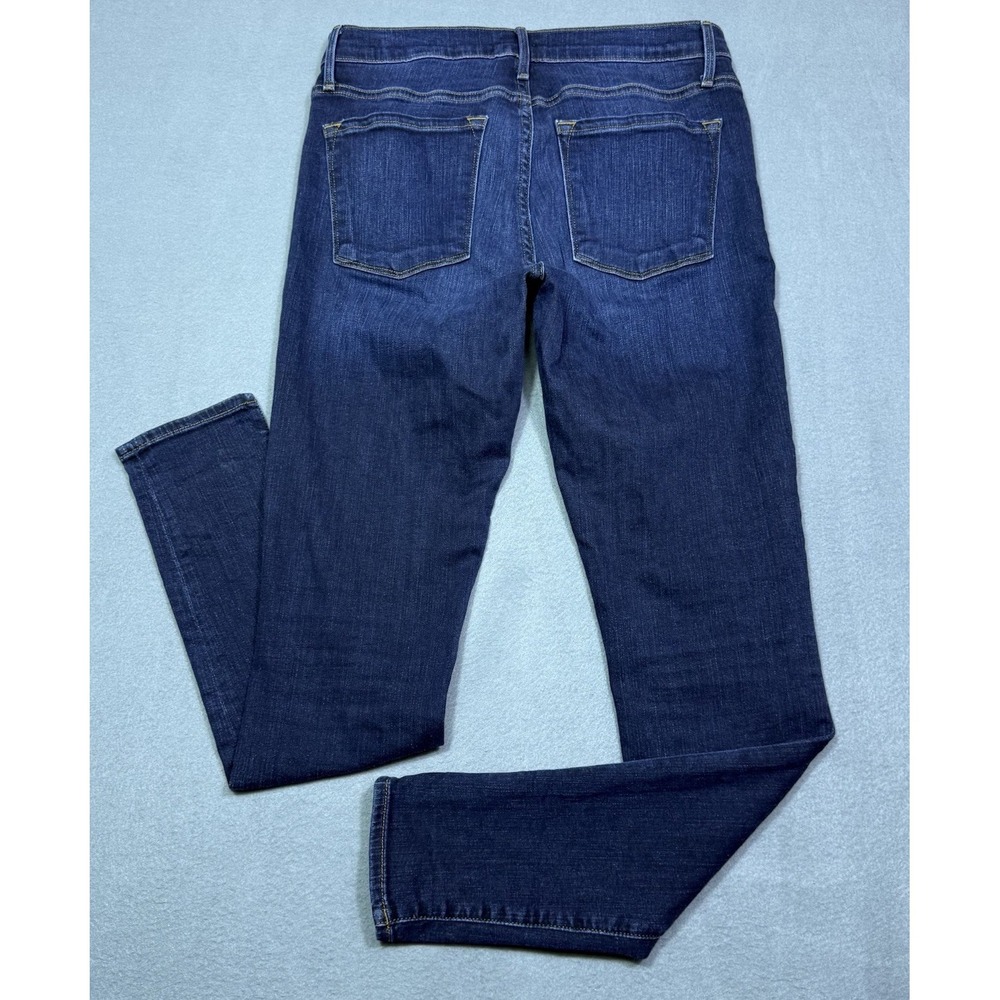 Frame Jeans Womens 27 (28x30) Le Skinny De Jeanne Midrise Stretch USA Indigo - Picture 4 of 8